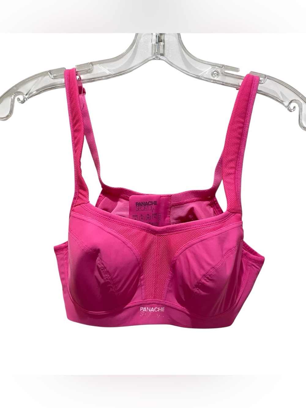 Panache Sport High Impact Underwire Athletic Sports Bra Hot Pink Womens Size 34C